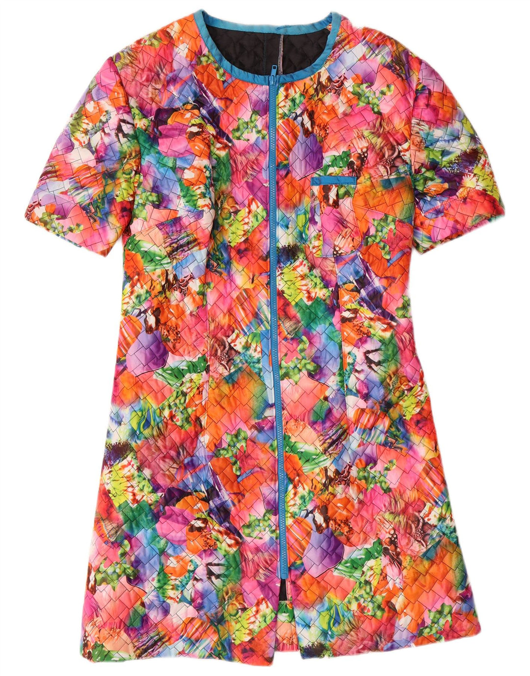 Vintage Damen Robe Kleid UK 14 Medium Mehrfarbig geblümt