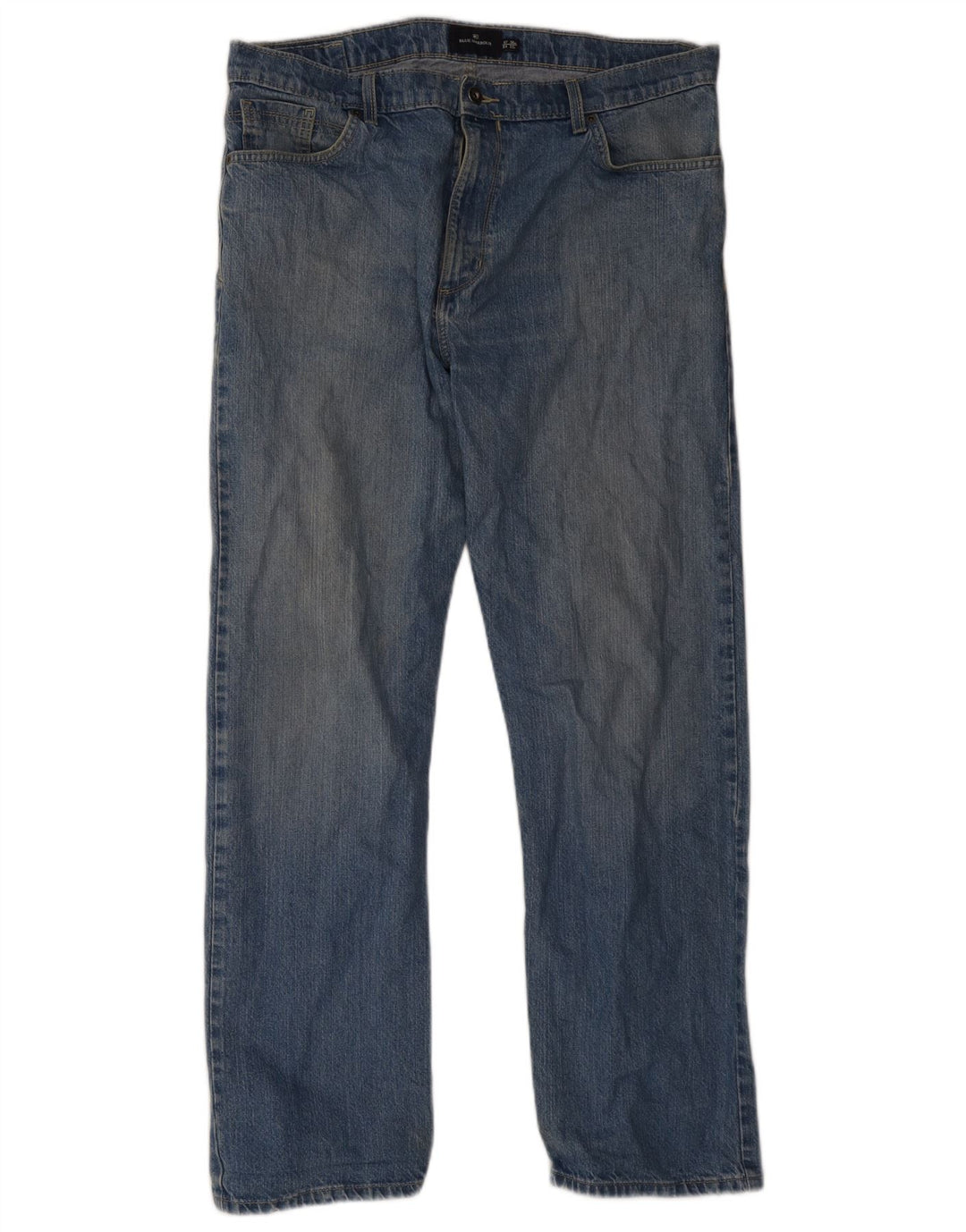 Marks & Spencer Herren Blue Harbor Straight Jeans W38 L33 Blaue Baumwolle