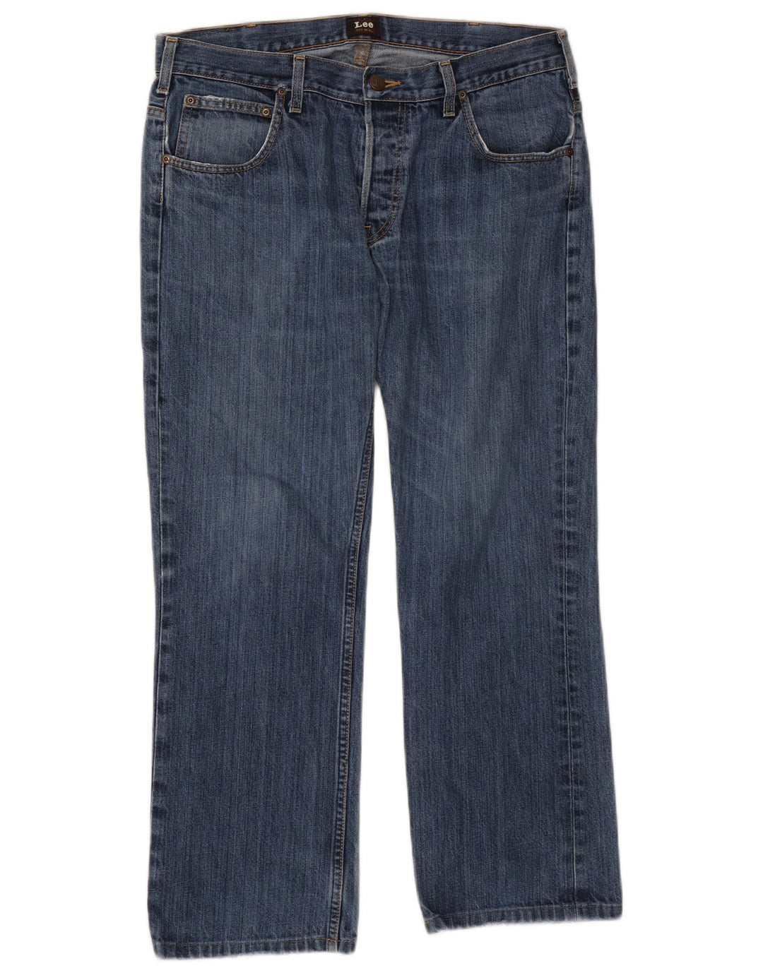 Lee Damen Knox Straight Jeans W36 L27 Blaue Baumwolle