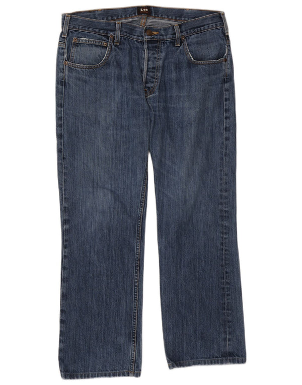 Lee Damen Knox Straight Jeans W36 L27 Blaue Baumwolle