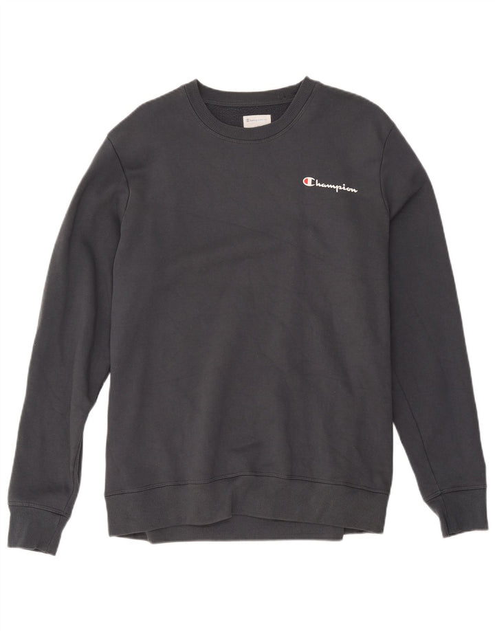 Champion Herren-Sweatshirt-Pullover, große graue Baumwolle