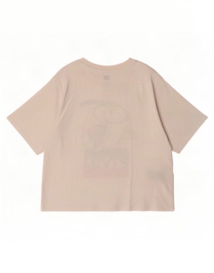 Levi's Damen Peanuts Übergroßes grafisches T-Shirt-Oberteil, UK 10, Größe S, Weiß