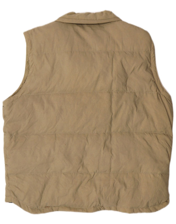 Asics Herren Wattierte Weste UK 40 Large Beige Polyamid