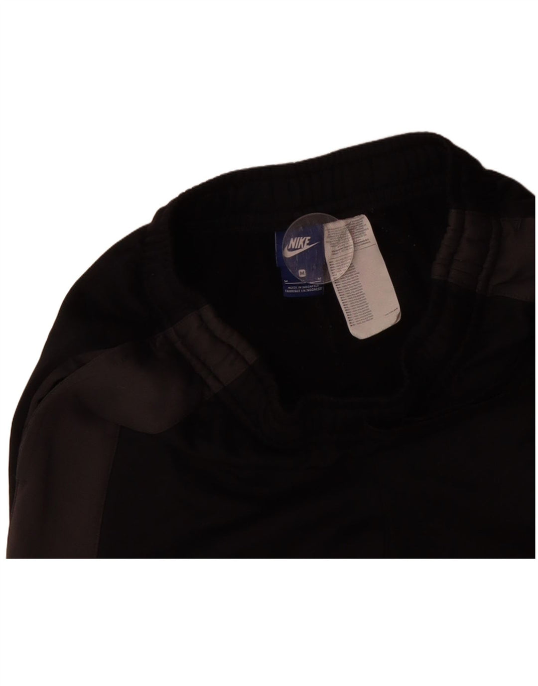 NIKE Mens Tracksuit Trousers Joggers Medium  Black Colourblock Polyester