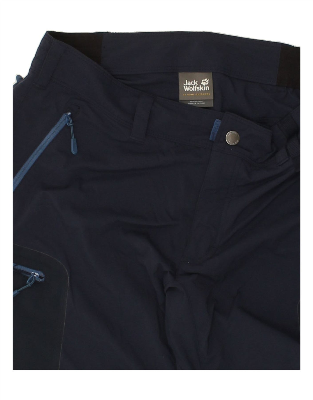 JACK WOLFSKIN Womens Straight Cargo Trousers W32 L25  Navy Blue Polyamide Vintage Jack Wolfskin and Second-Hand Jack Wolfskin from Messina Hembry 