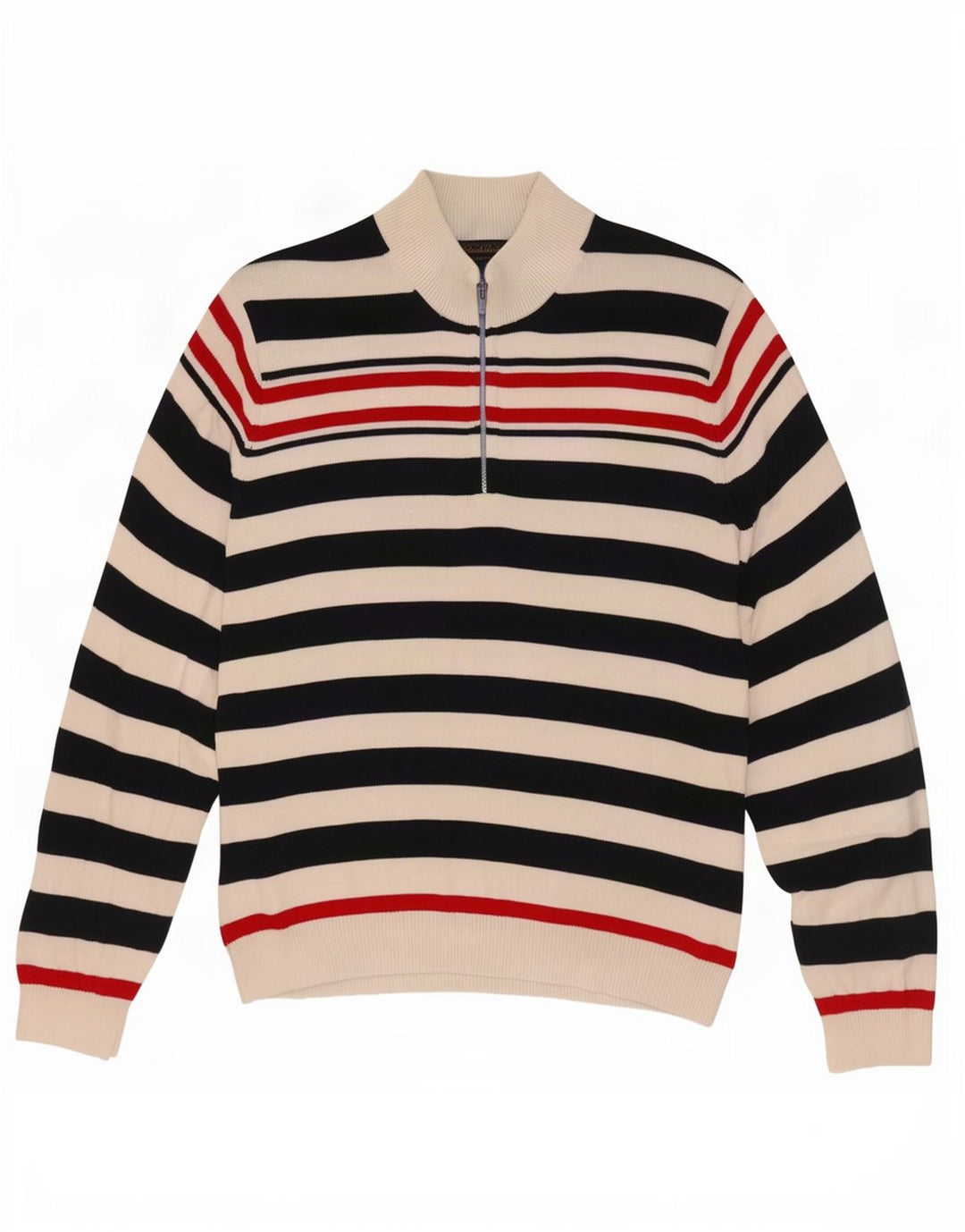 Brooks Brothers Herren-Pullover mit Knopfkragen, XL, Marineblau gestreift