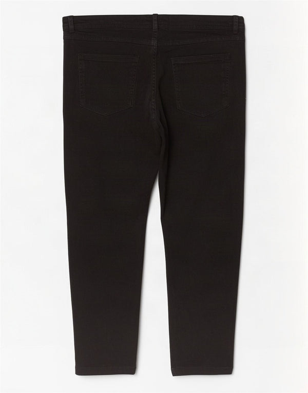 M&Co Womens Petite Capri-Jeans mit hoher Taille, UK 16, Large W36 L24, schwarze Baumwolle