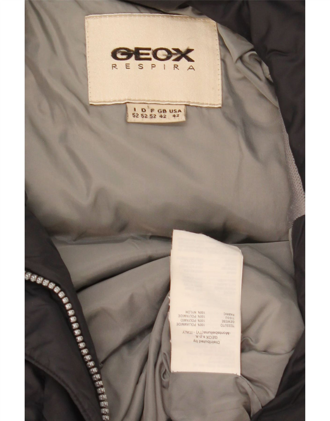 Geox Herren Wattierte Jacke UK 42 XL Schwarz Polyamid