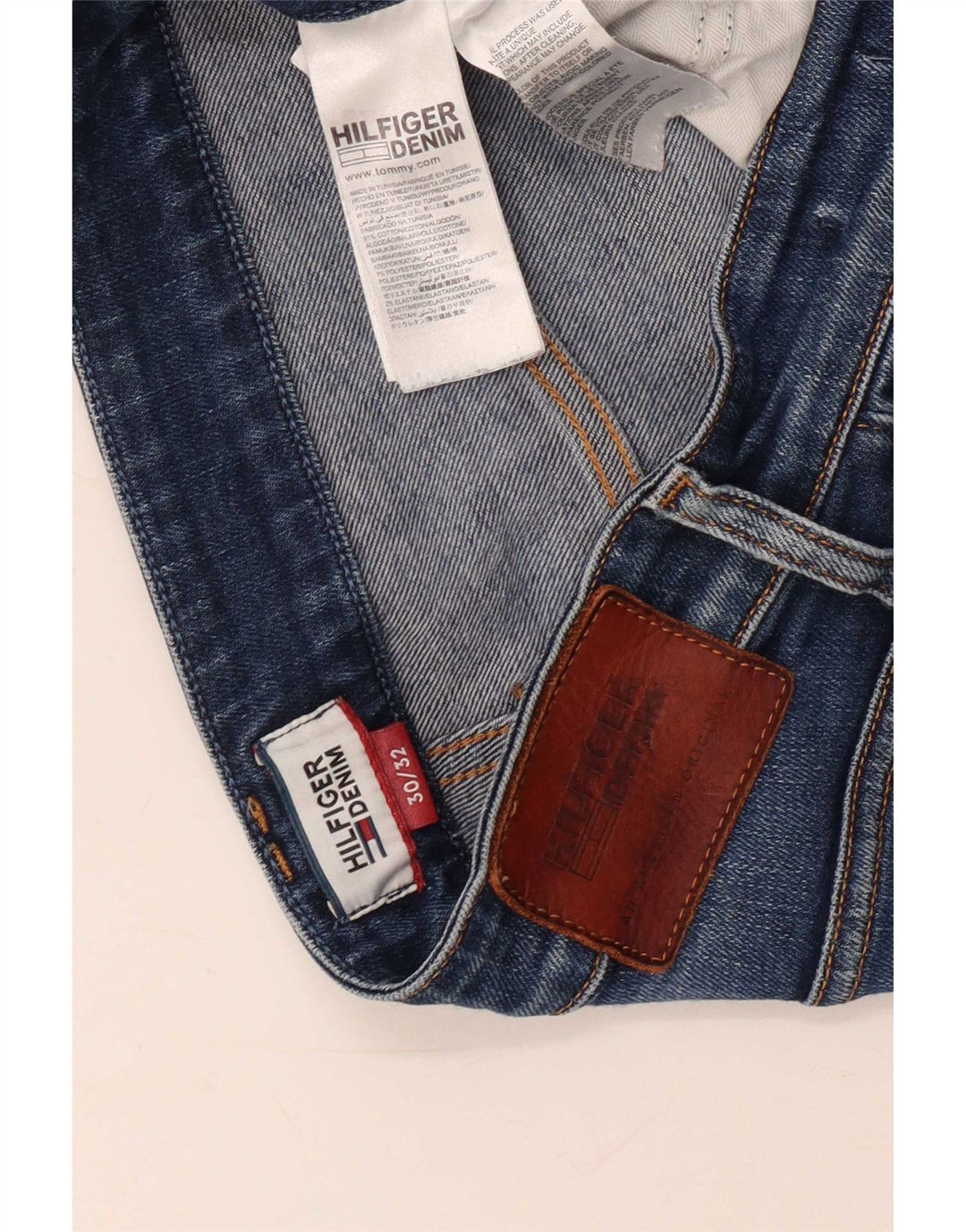 Tommy Hilfiger Damen Straight Jeans W30 L28 Blaue Baumwolle