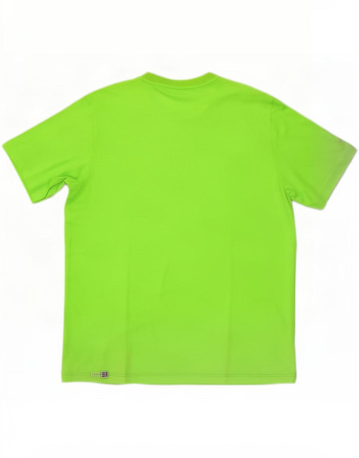Adidas Herren T-Shirt Top XL Grün Geometrisch Polyester