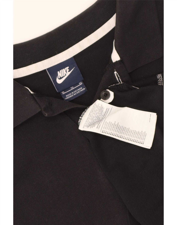 Nike Herren-Poloshirt XL aus schwarzer Baumwolle