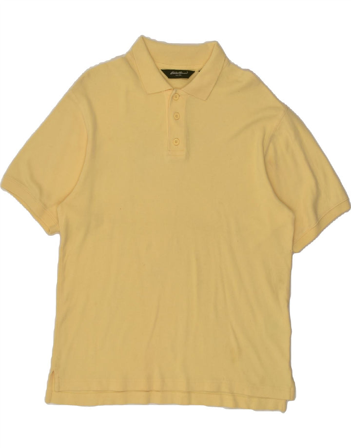 EDDIE BAUER Mens Polo Shirt Small Yellow Cotton | Vintage Eddie Bauer | Thrift | Second-Hand Eddie Bauer | Used Clothing | Messina Hembry 