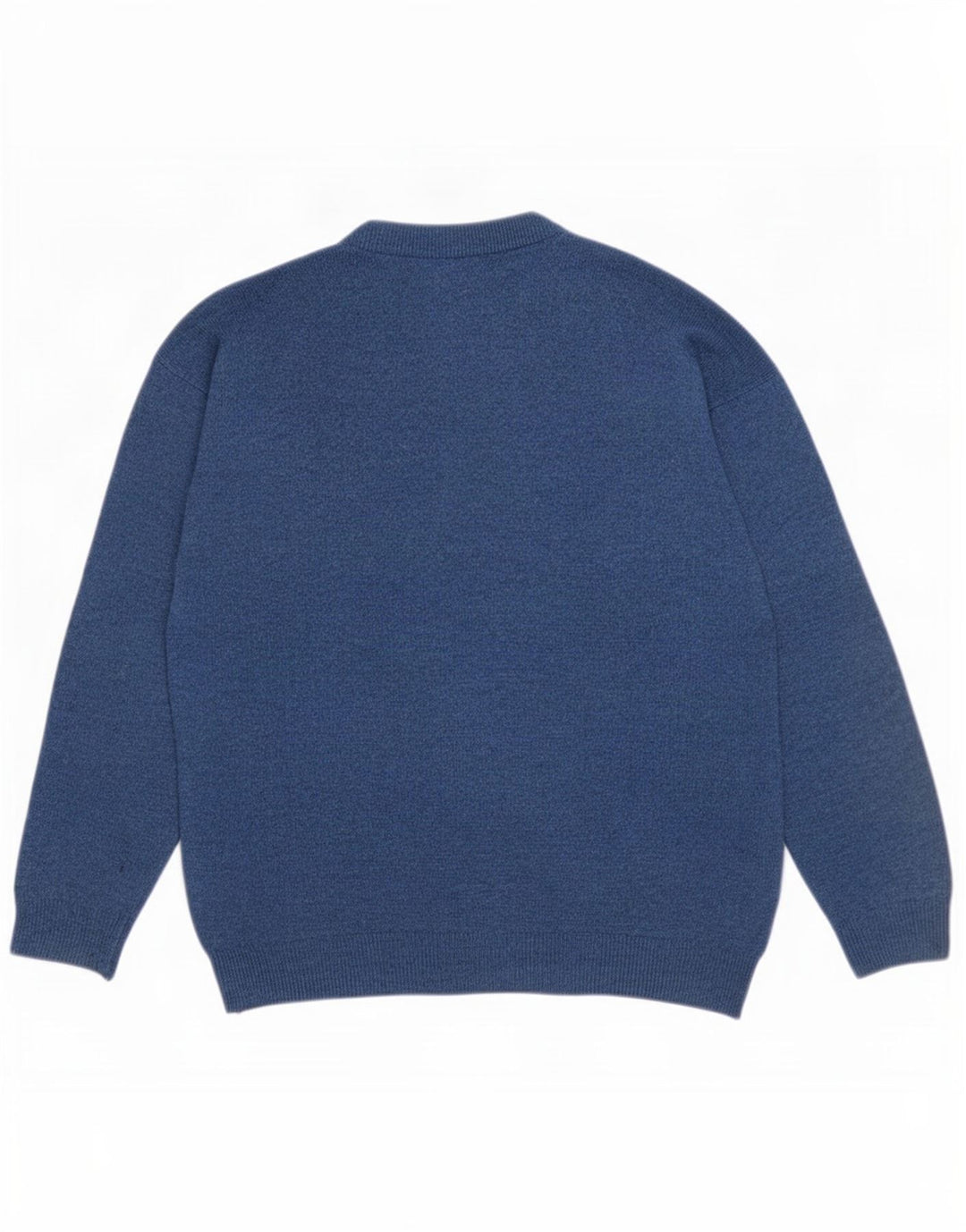 Weekend Herren-Pullover mit Rundhalsausschnitt, mittelblaue Argyle-/Diamond-Wolle