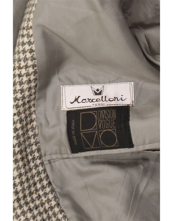 Division Vogue Herren-Blazer mit 2 Knöpfen, UK 38, Mittelgrau mit Hahnentrittmuster