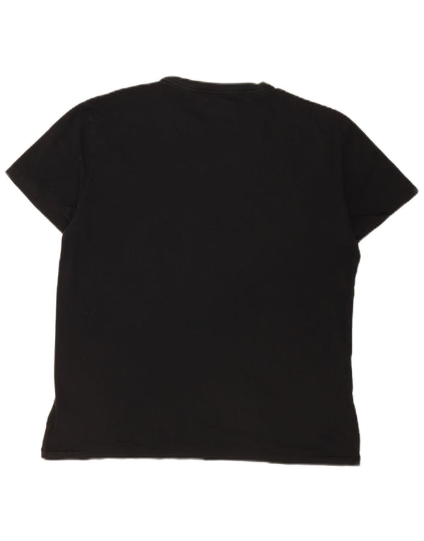 Polo Ralph Lauren Herren-T-Shirt-Oberteil aus mittelschwarzer Baumwolle