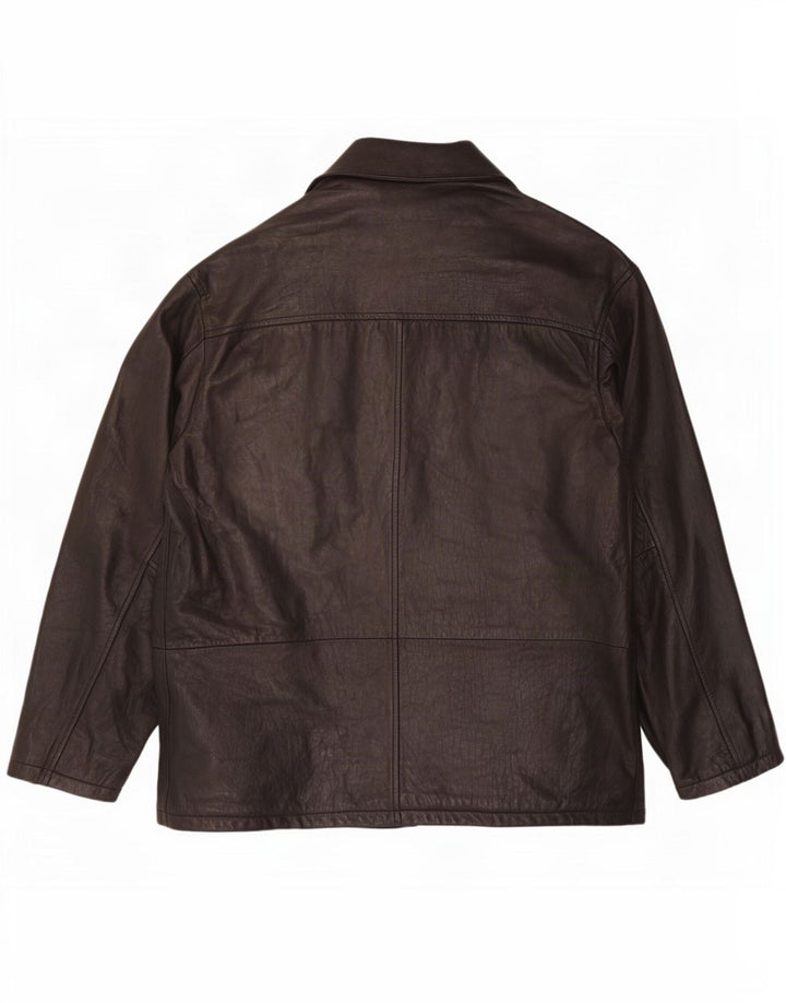 Trapper Herren Lederjacke IT 50 Large Schwarz