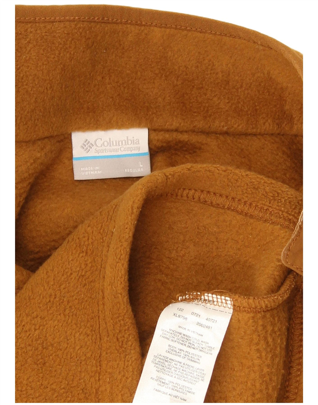 Columbia Damen Crop Button Neck Fleece Pullover UK 16 Large Beige Polyester
