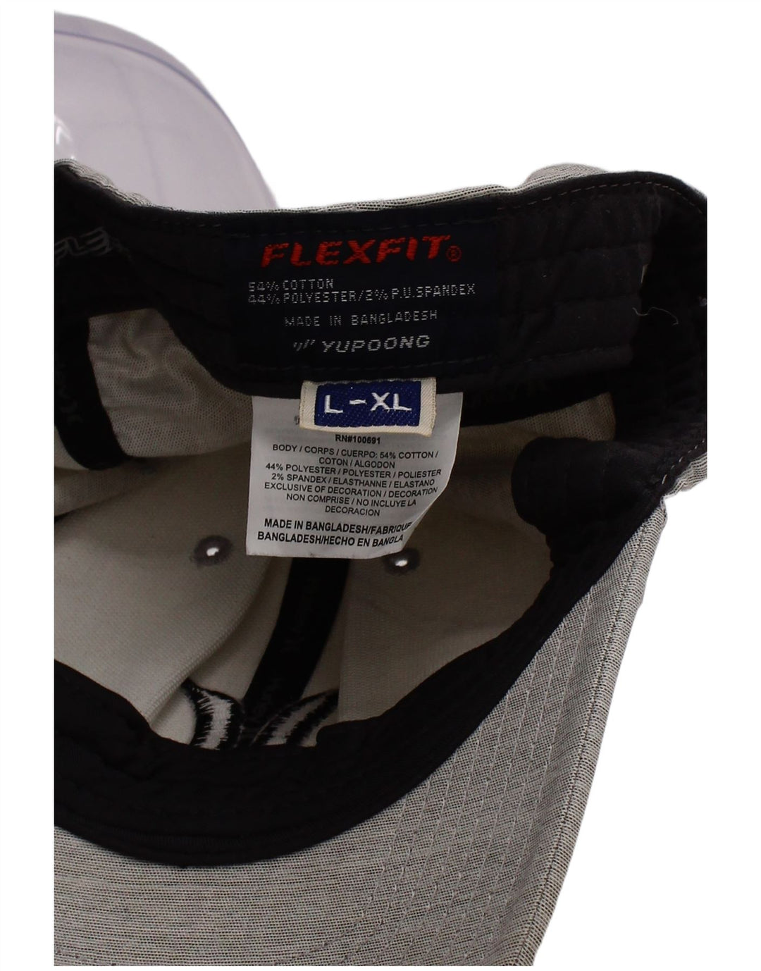 Hurley Herren Flex Fit Graphic Baseball Cap Large/XL Grau Polyester