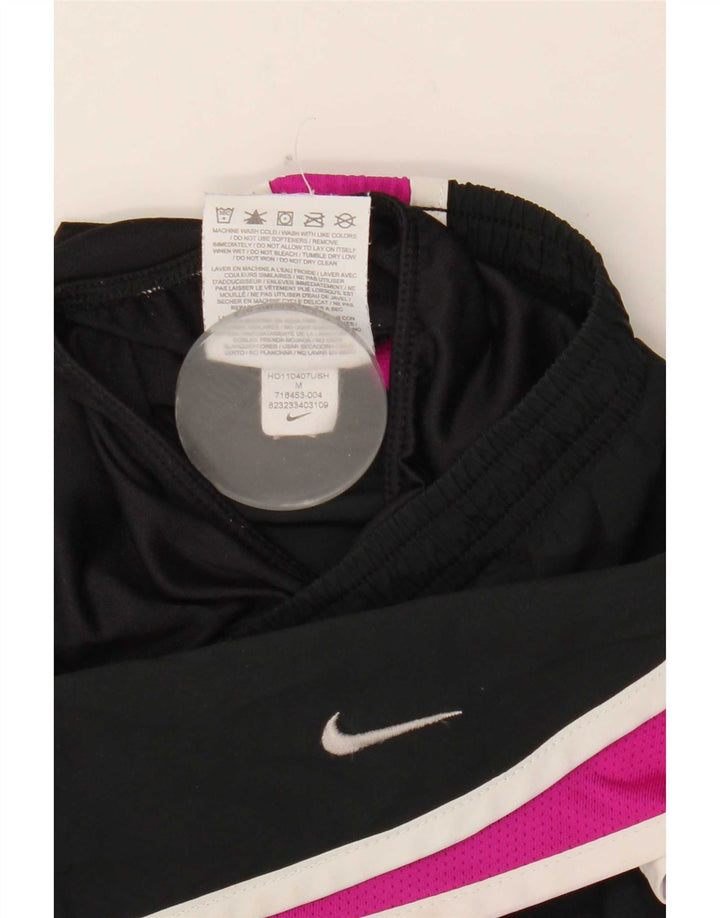Nike Damen-Sportshorts UK 14 Mittelschwarzes Colourblock-Polyester