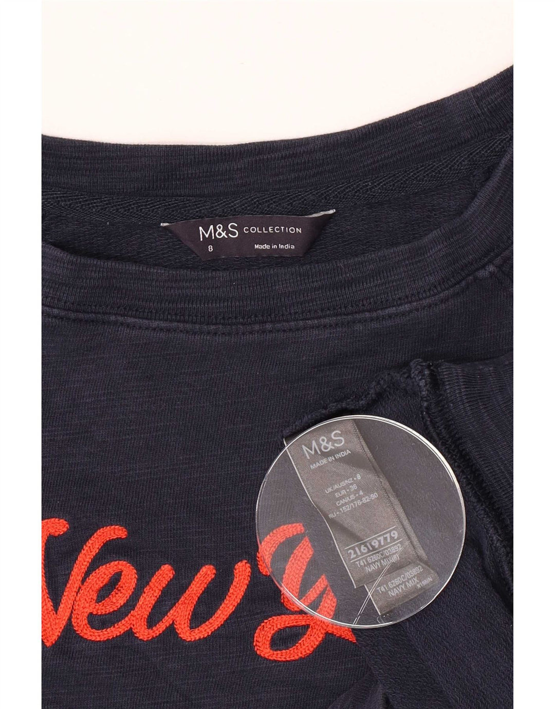 Marks & Spencer Damen-Sweatshirt mit Grafik, Gr. 8, Marineblau