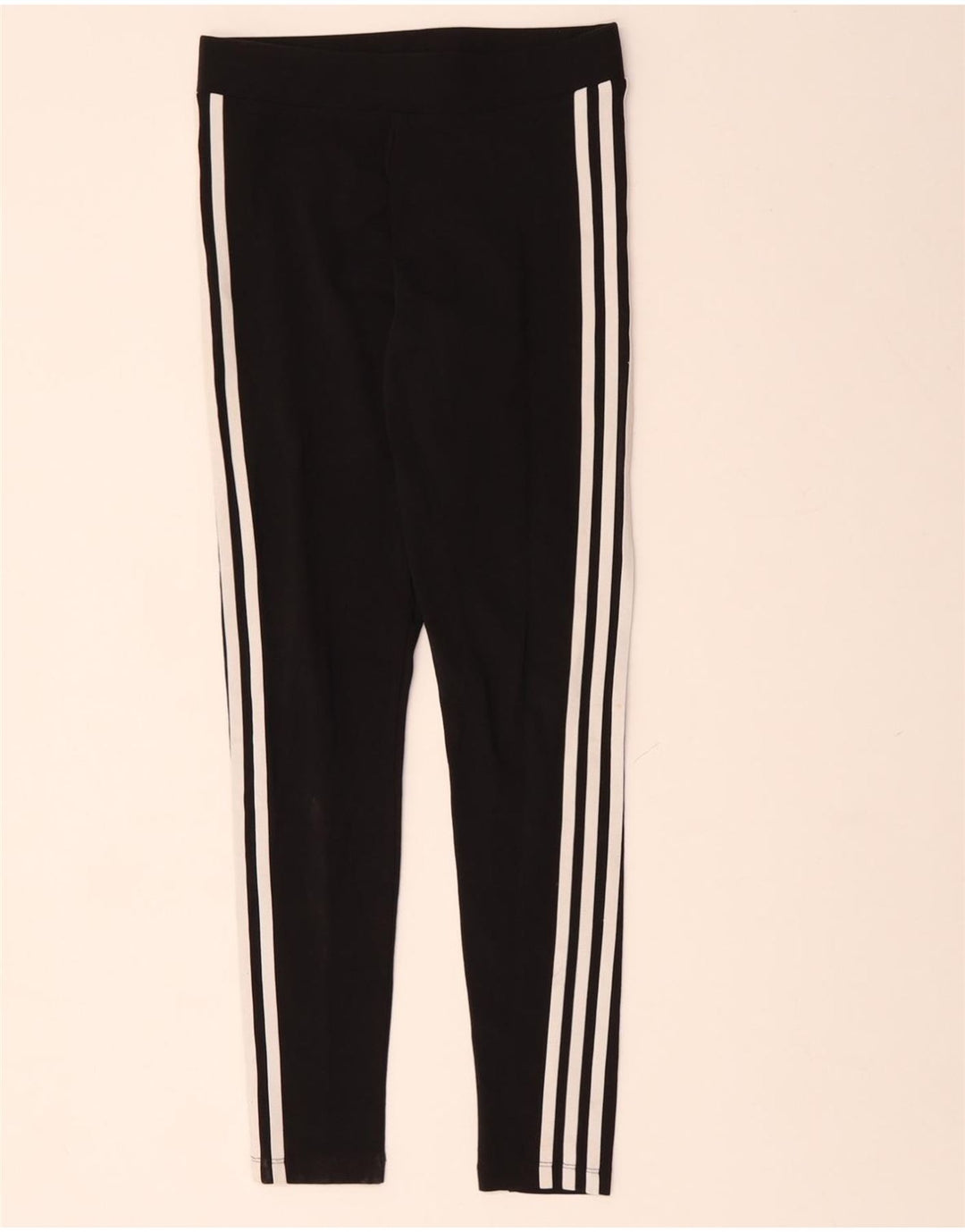 ADIDAS Damen Leggings UK 8/10 Small Schwarz Baumwolle