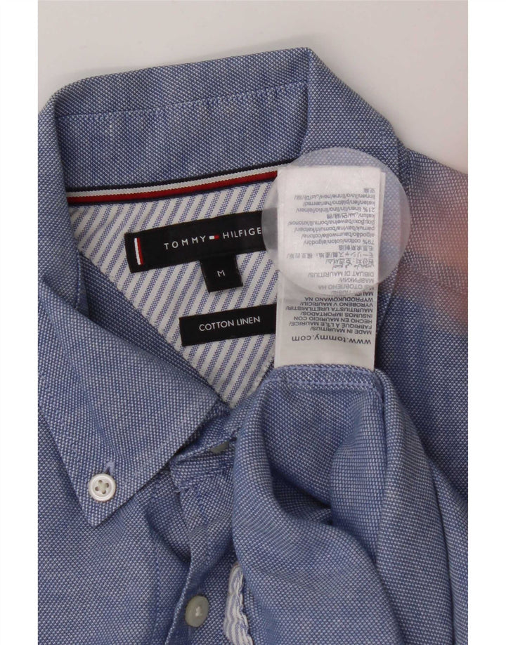 Tommy Hilfiger Herrenhemd mittelblaue Baumwolle