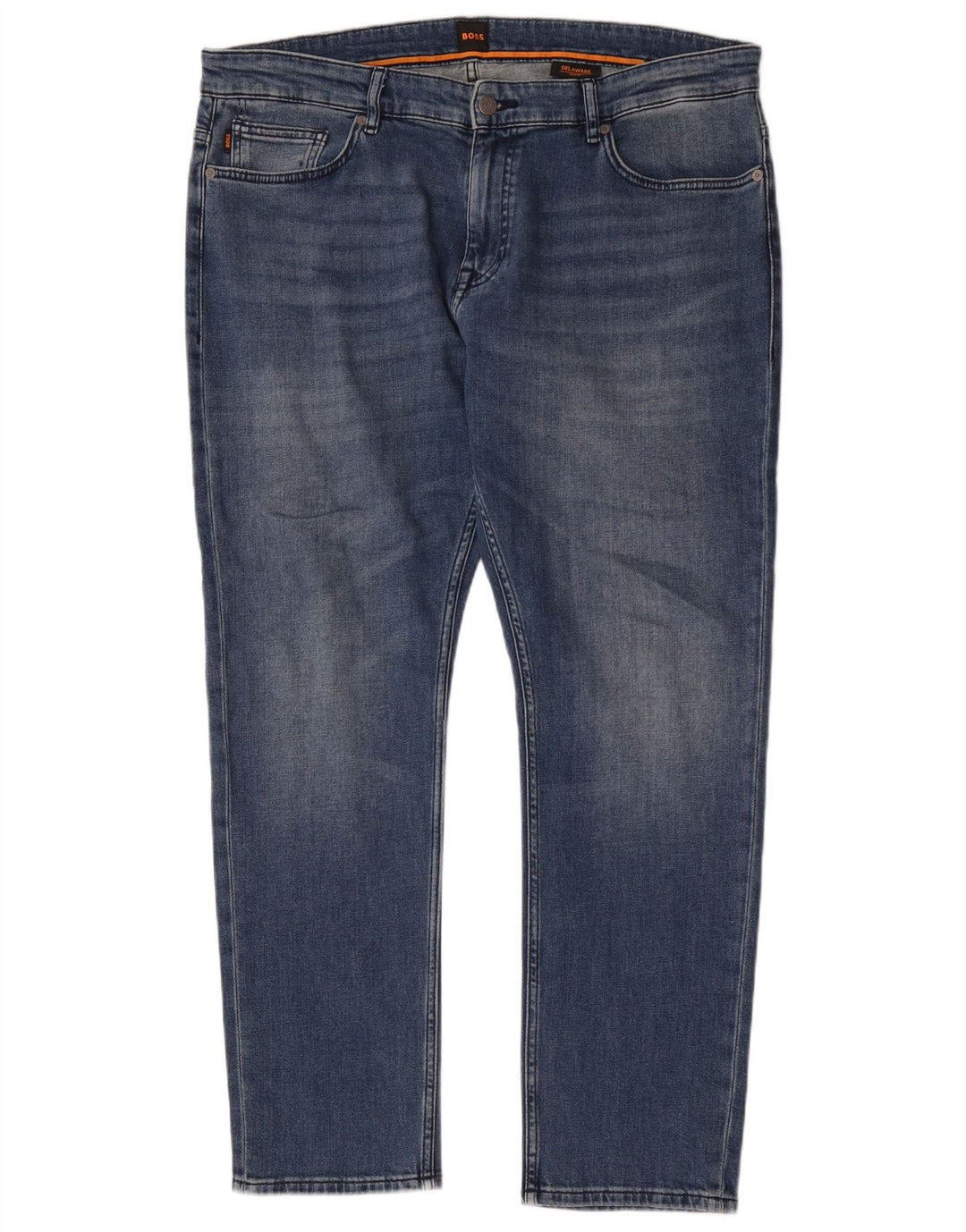 Hugo Boss Herren Delaware Slim Jeans W38 L32 Blaue Baumwolle
