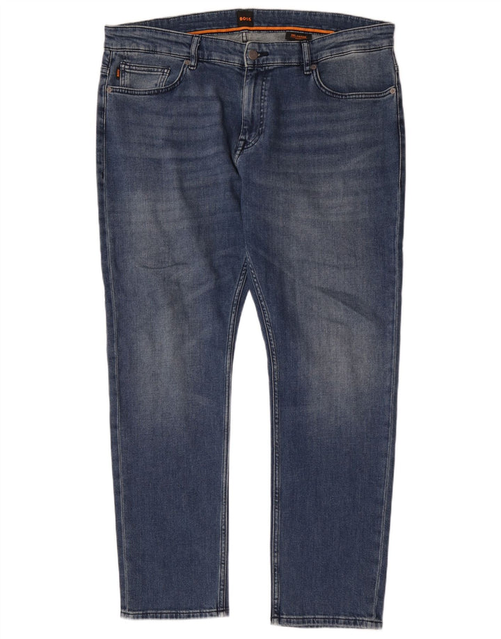 Hugo Boss Herren Delaware Slim Jeans W38 L32 Blaue Baumwolle