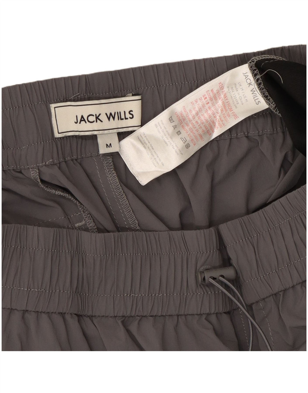 Jack Wills Damen-Jogger-Cargohose, mittelgroß, W28, L26, graues Nylon