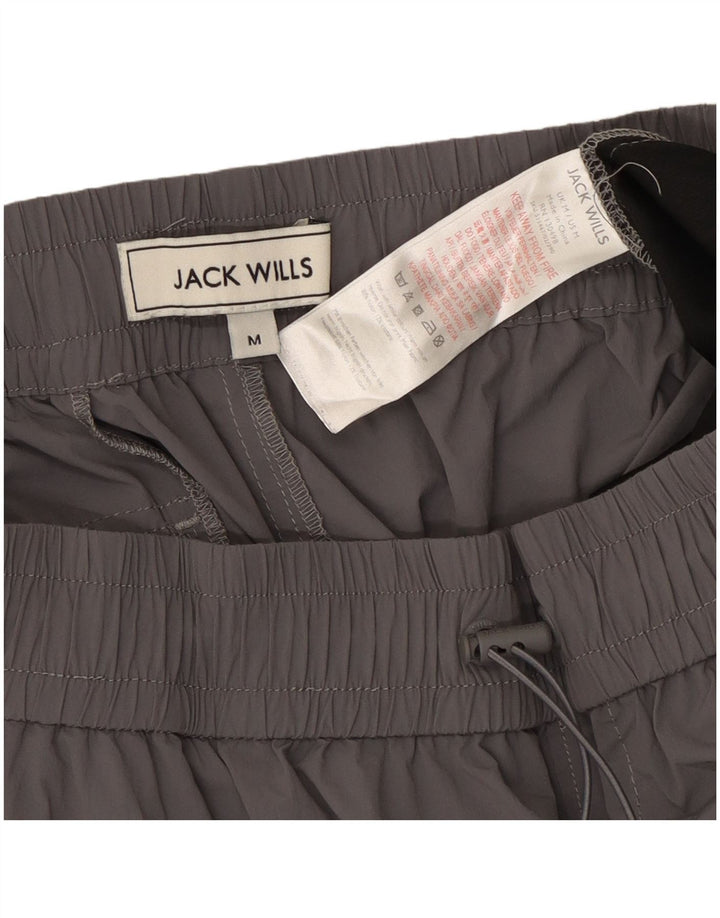 Jack Wills Damen-Jogger-Cargohose, mittelgroß, W28, L26, graues Nylon