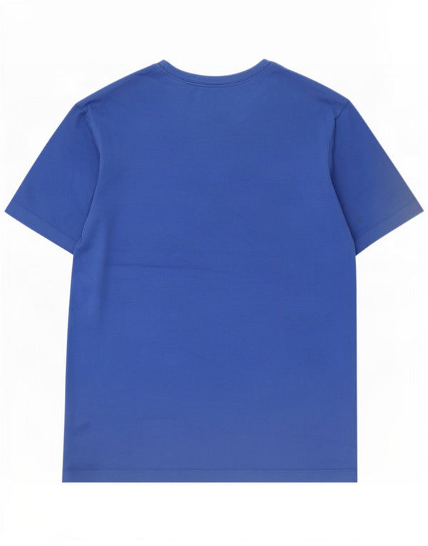Nike Herren Dri Fit T-Shirt-Oberteil aus mittelblauer Baumwolle