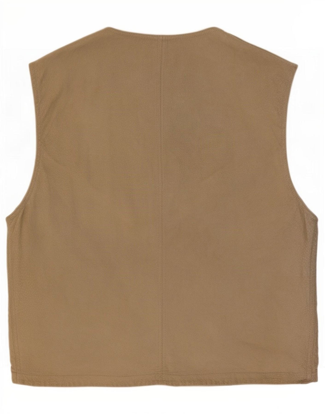 Vintage Herren Wildleder Utility Gilet IT 48 Mittelbeiges Leder