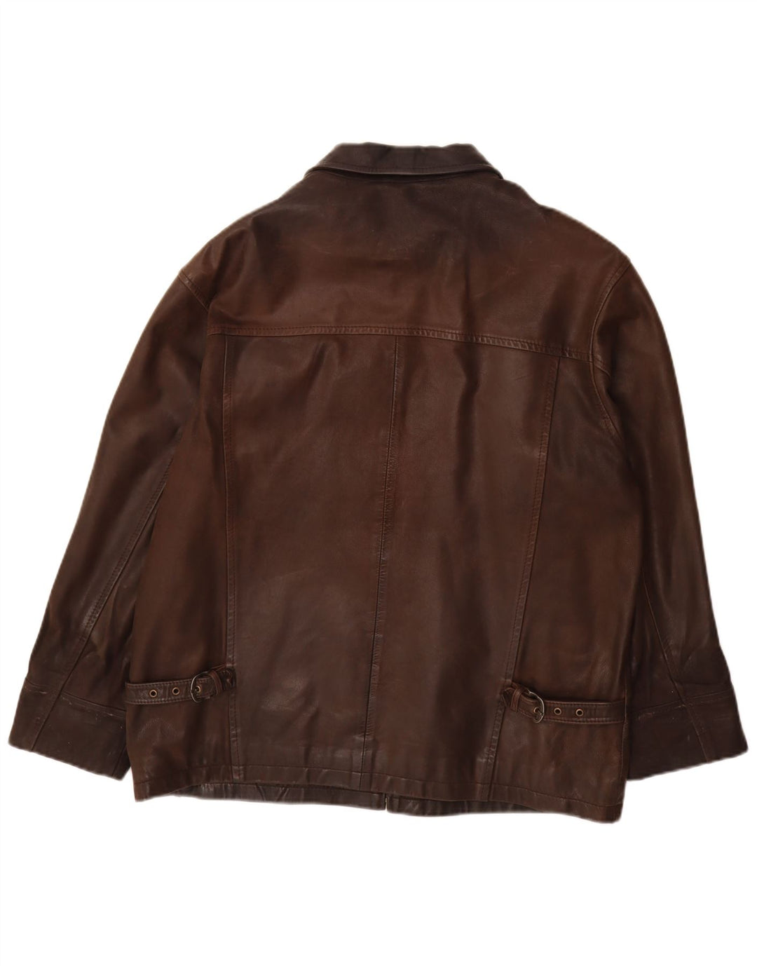 Peek & Cleppenburg Herren Lederjacke UK 40 Großes braunes Leder