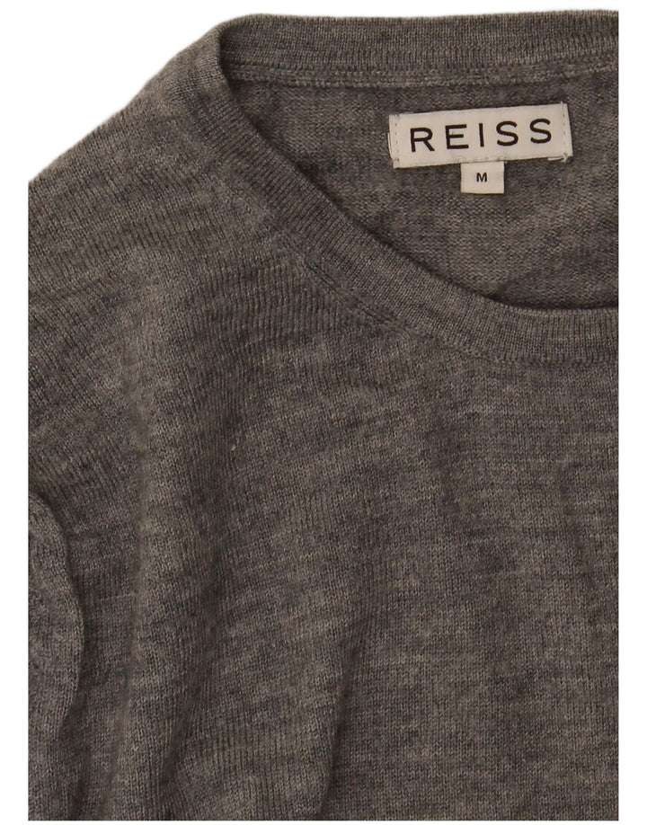 Reiss Herren-Pullover mit Rundhalsausschnitt, Mittelgrau meliert
