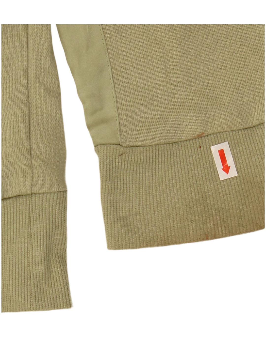 Topshop Damen Crop Hoodie Pullover UK 14 Medium Khaki Polyester