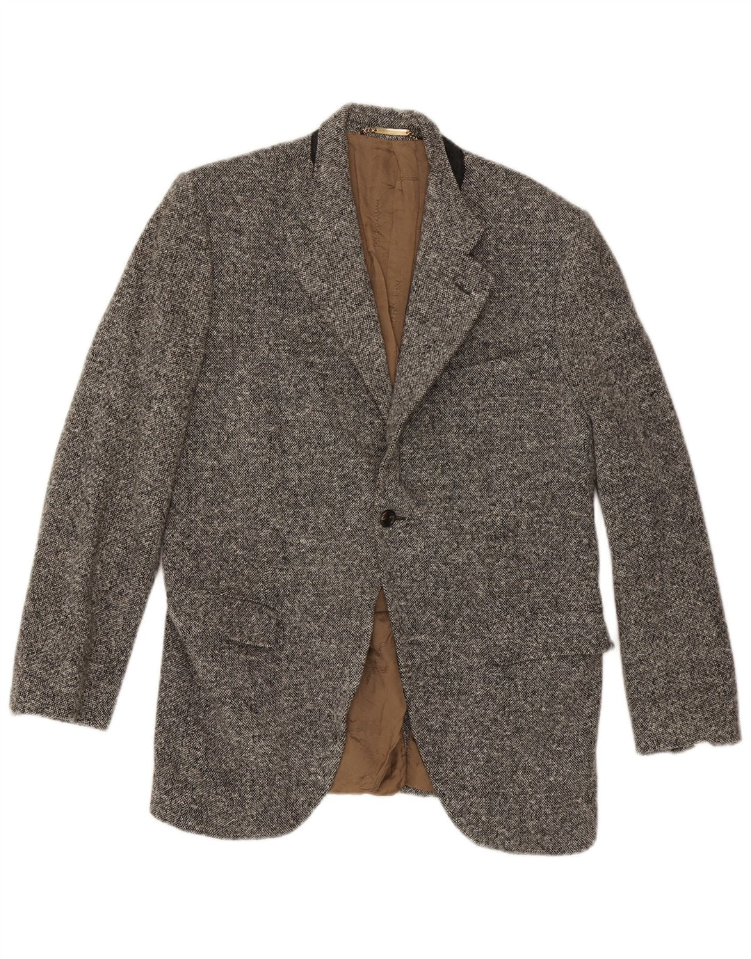 Dolce & Gabbana Herren 1-Knopf-Blazerjacke IT 52 XL Grau gefleckte Wolle