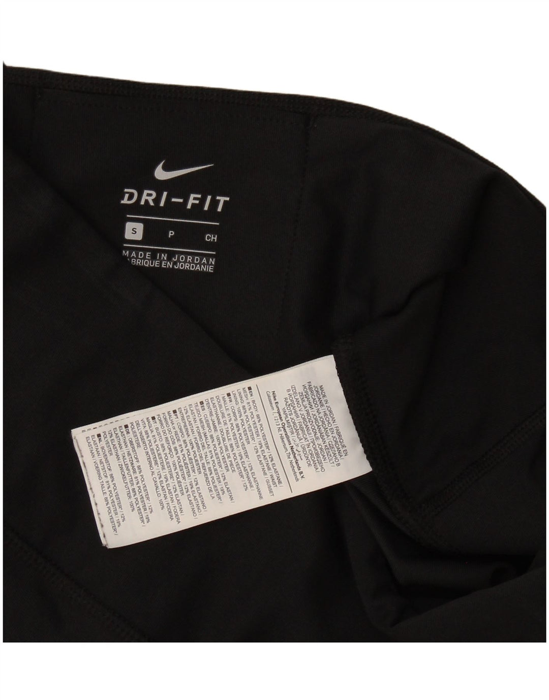 Nike Damen Dri Fit Leggings UK 10 Small Schwarz Colourblock Polyester