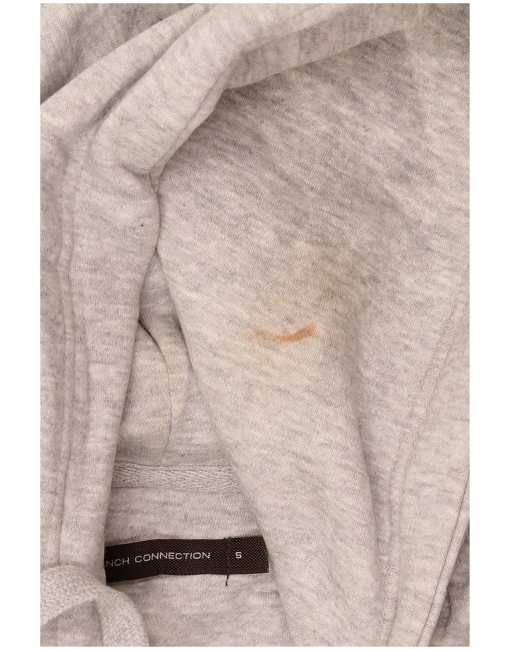 French Connection Herren-Kapuzenpullover, klein, grau gefleckte Baumwolle