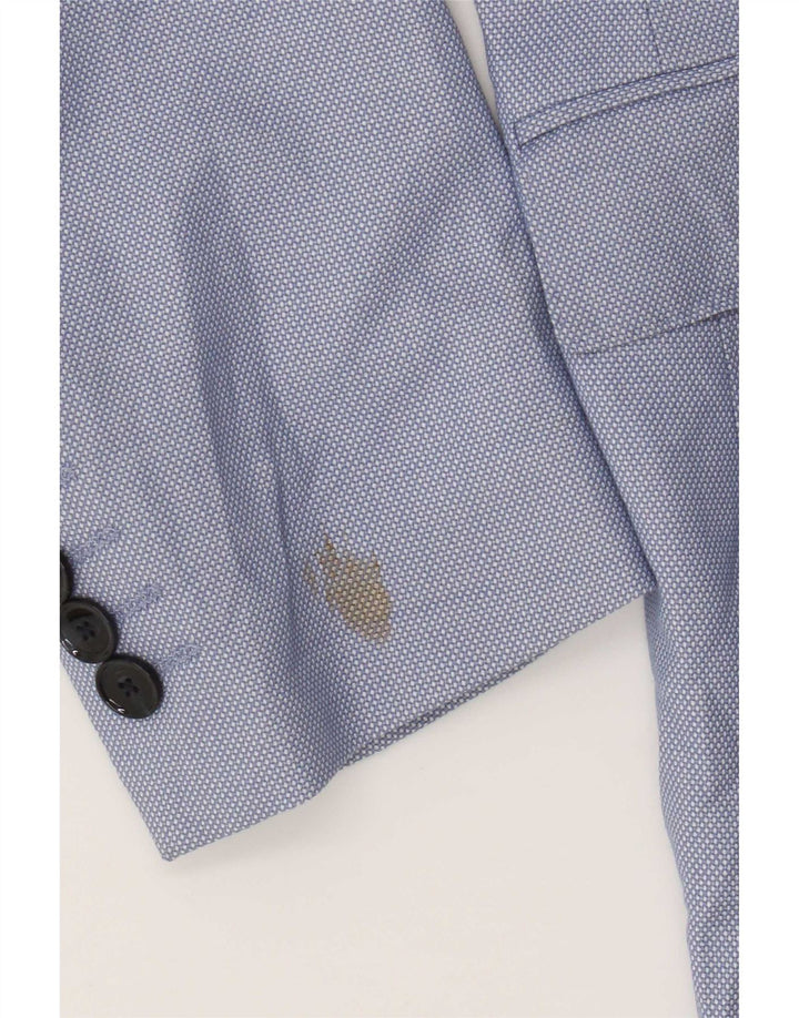 Zara Herren-Blazer mit 2 Knöpfen, EU 50, mittelblaues Polyester