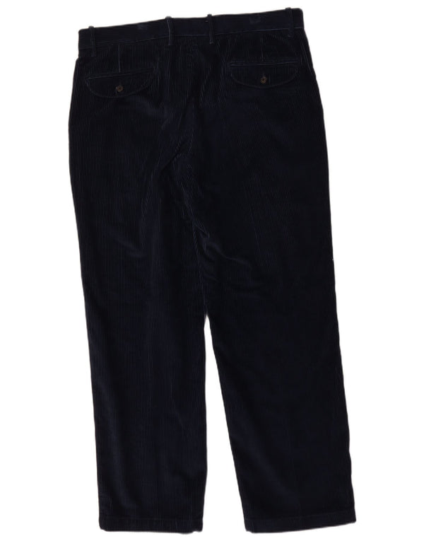 Gerade Cordhose für Herren von Marks & Spencer, Breite 36, Länge 31, Marineblau, Baumwolle