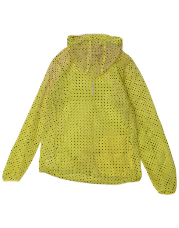 Nike Damen-Lauf-Regenjacke mit Kapuze, UK 14, mittelgelb gepunktet