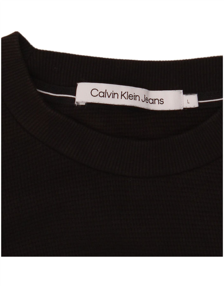 Calvin Klein Jeans Herren Top Langarm Large Braun