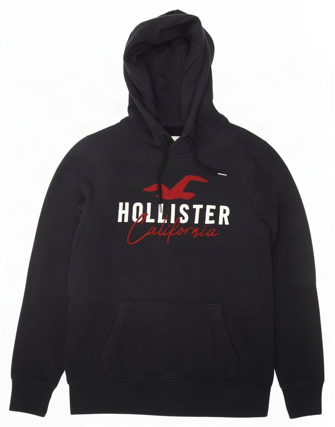 Hollister Herren-Pullover mit grafischem Kapuzenpullover, Größe S, Schwarz