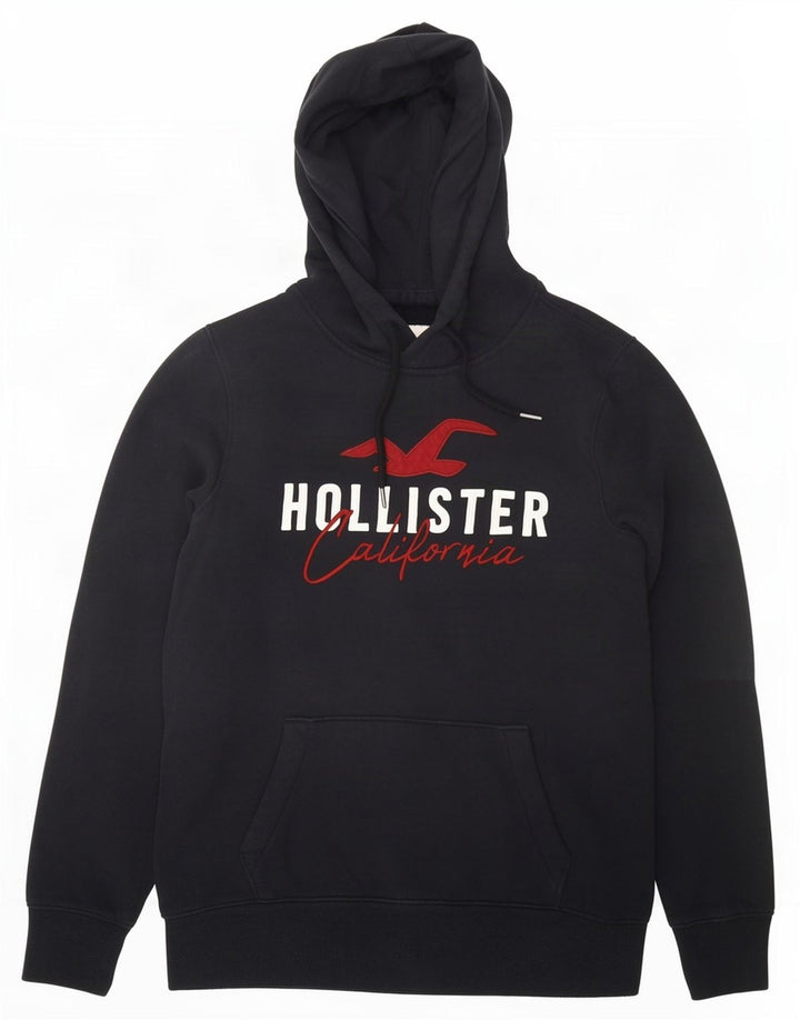 Hollister Herren-Pullover mit grafischem Kapuzenpullover, Größe S, Schwarz