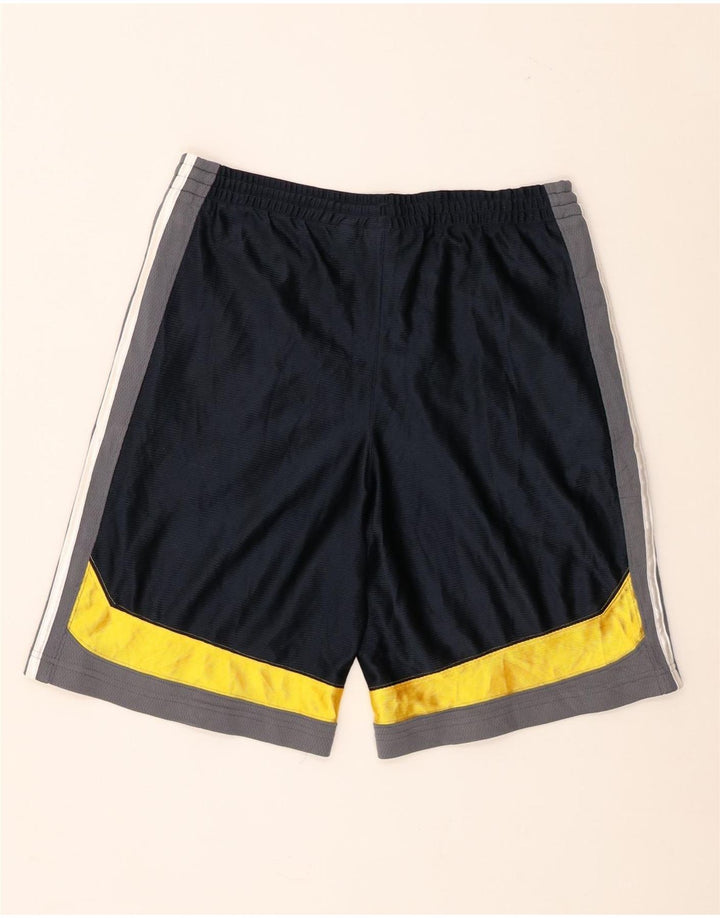 Adidas Sportshorts für Jungen, 15–16 Jahre, blaues Colourblock-Polyester