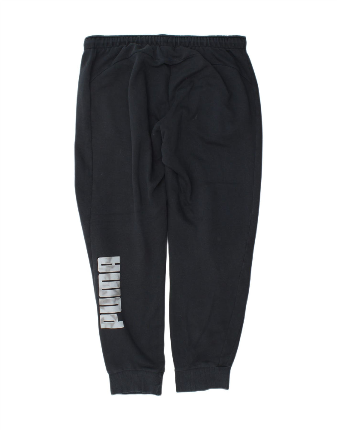 PUMA Mens Graphic Tracksuit Trousers Joggers Large  Navy Blue Vintage Puma and Second-Hand Puma from Messina Hembry 