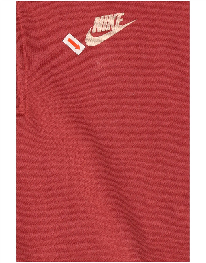 NIKE Damen-Sweatshirt in Übergröße mit Grafik und Reißverschluss am Hals, Gr. 10, Größe S, Rosa