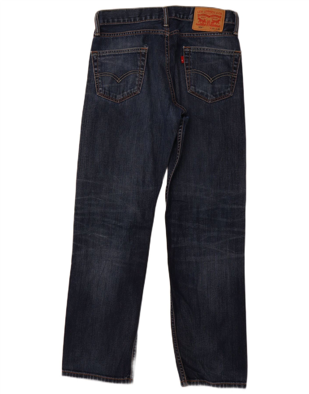 LEVI'S Herren 504 Straight Jeans W30 L30 Blaue Baumwolle