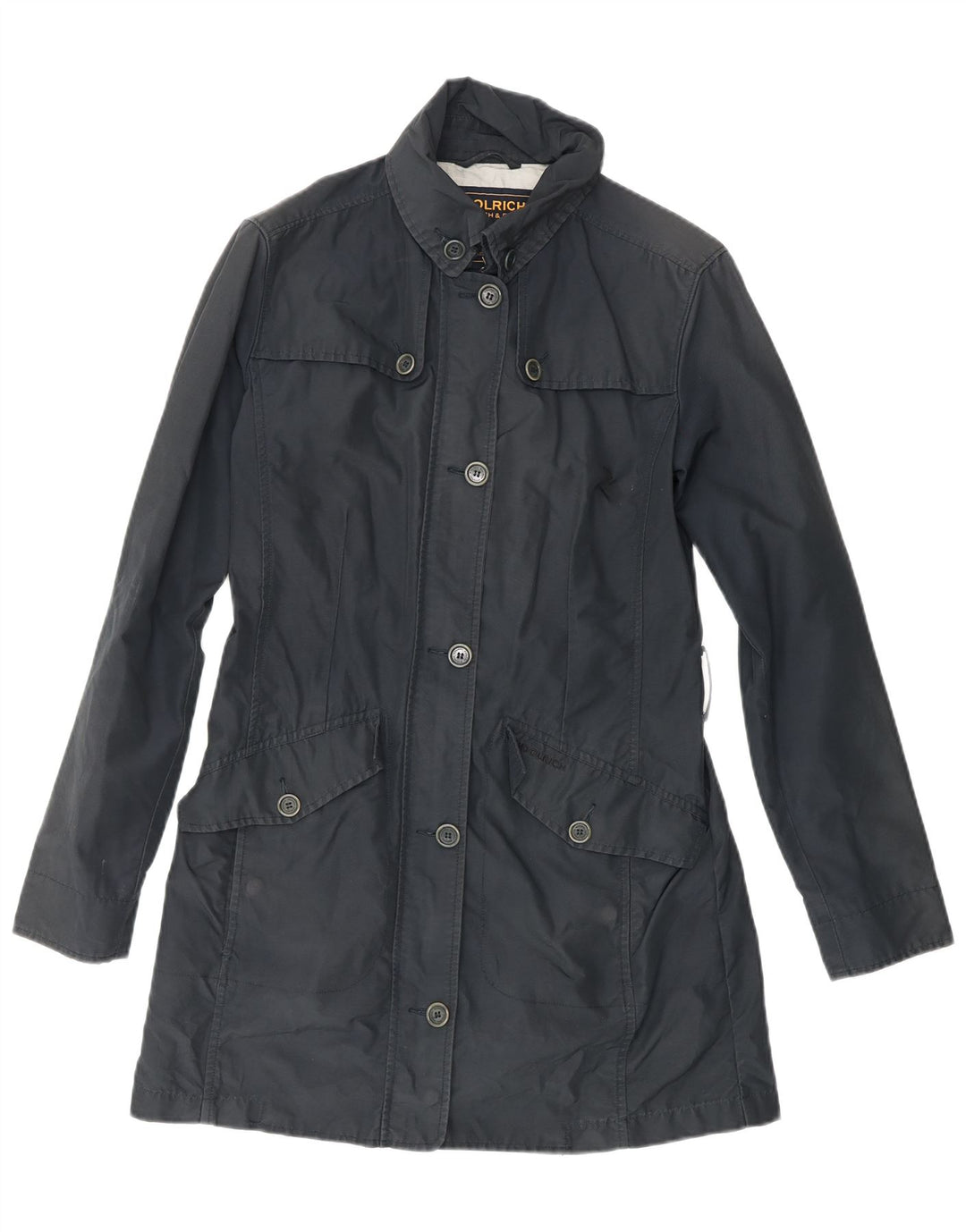 WOOLRICH Damen Trenchcoat UK 14 Medium Schwarz