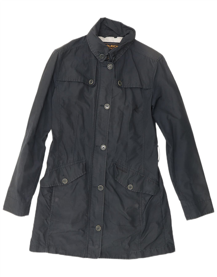 WOOLRICH Damen Trenchcoat UK 14 Medium Schwarz